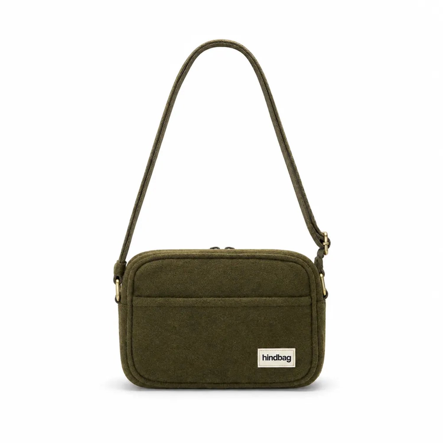 Hindbag schoudertas Nino wol-look groen