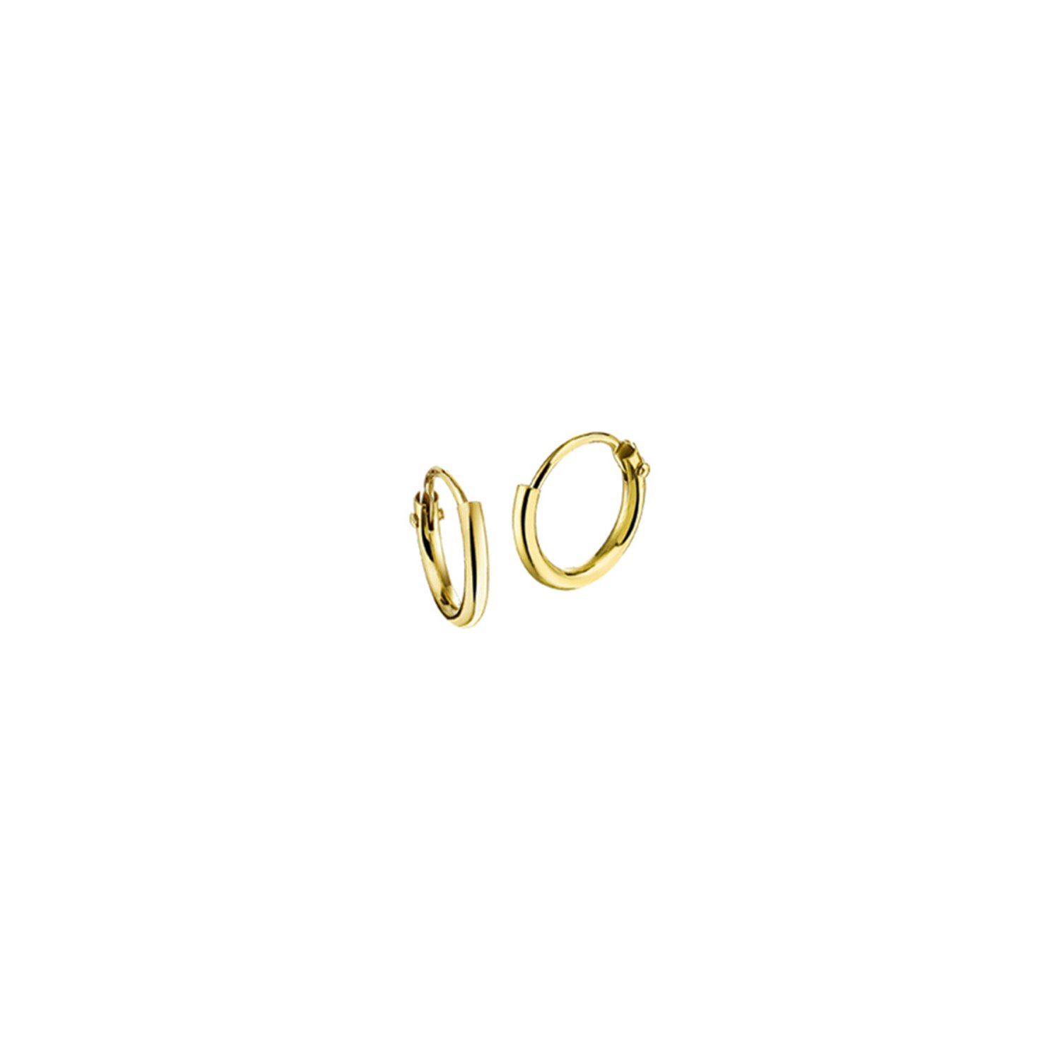 Huiscollectie Gouden Oorring ronde buis 4018320 9mm