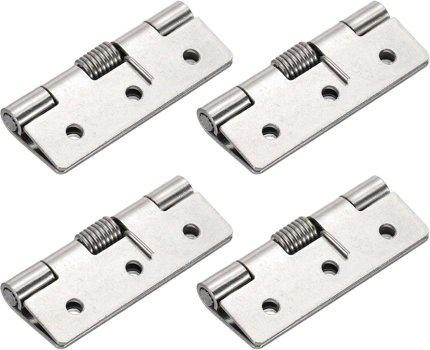 Veerscharnieren 60mm - Roestvrij staal - Zelfsluitend - Voor kast of doos - 4 stuks - Vemera