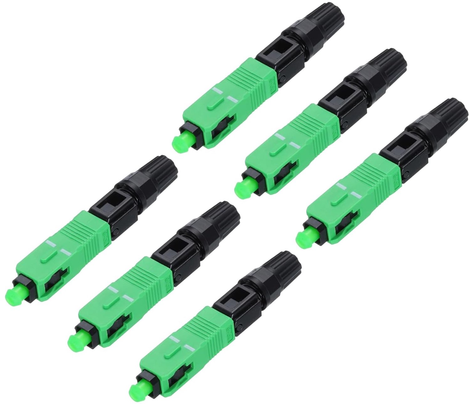 Snelkoppeling glasvezel SC/APC - ingebouwd - singlemode - voor CATV-netwerk, 6 stuks - m-winkel