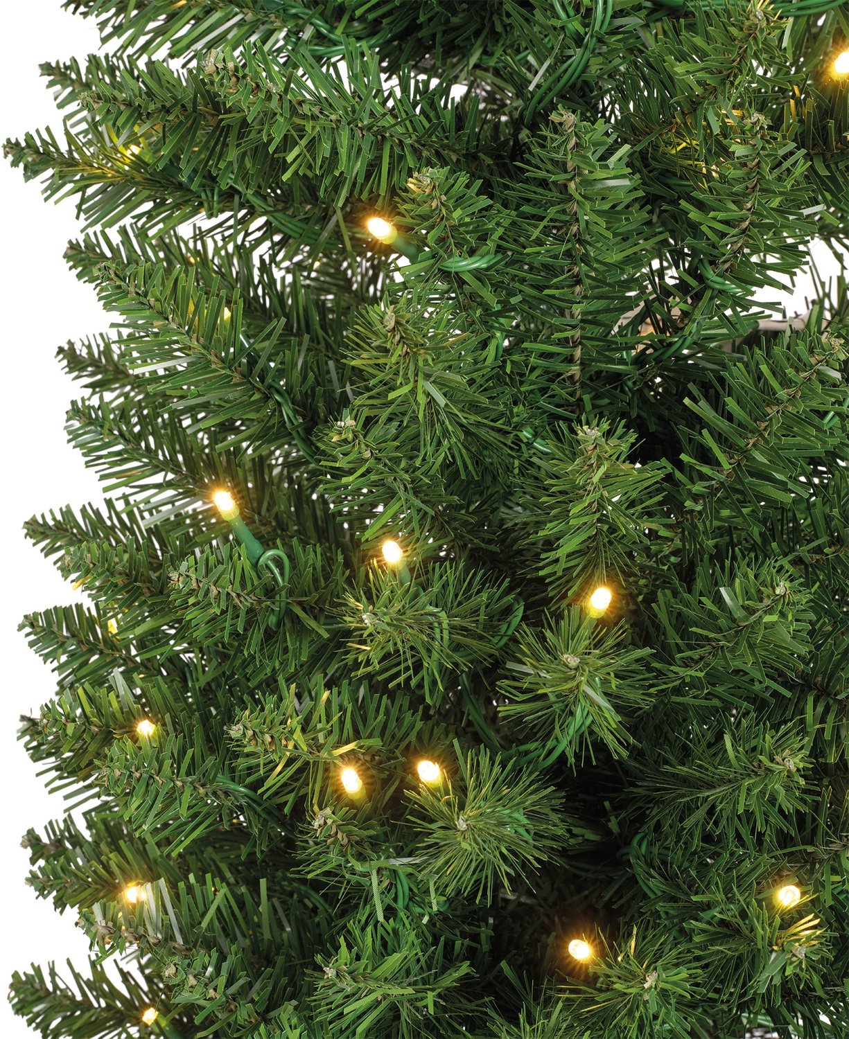 Everlands Pencil pine grote verlichte kunstkerstboom groen 210cm, 280 lampjes – foto 6