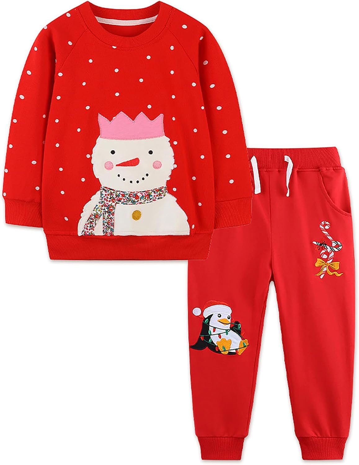 Kerst outfit met lange top en legging 2-delig set