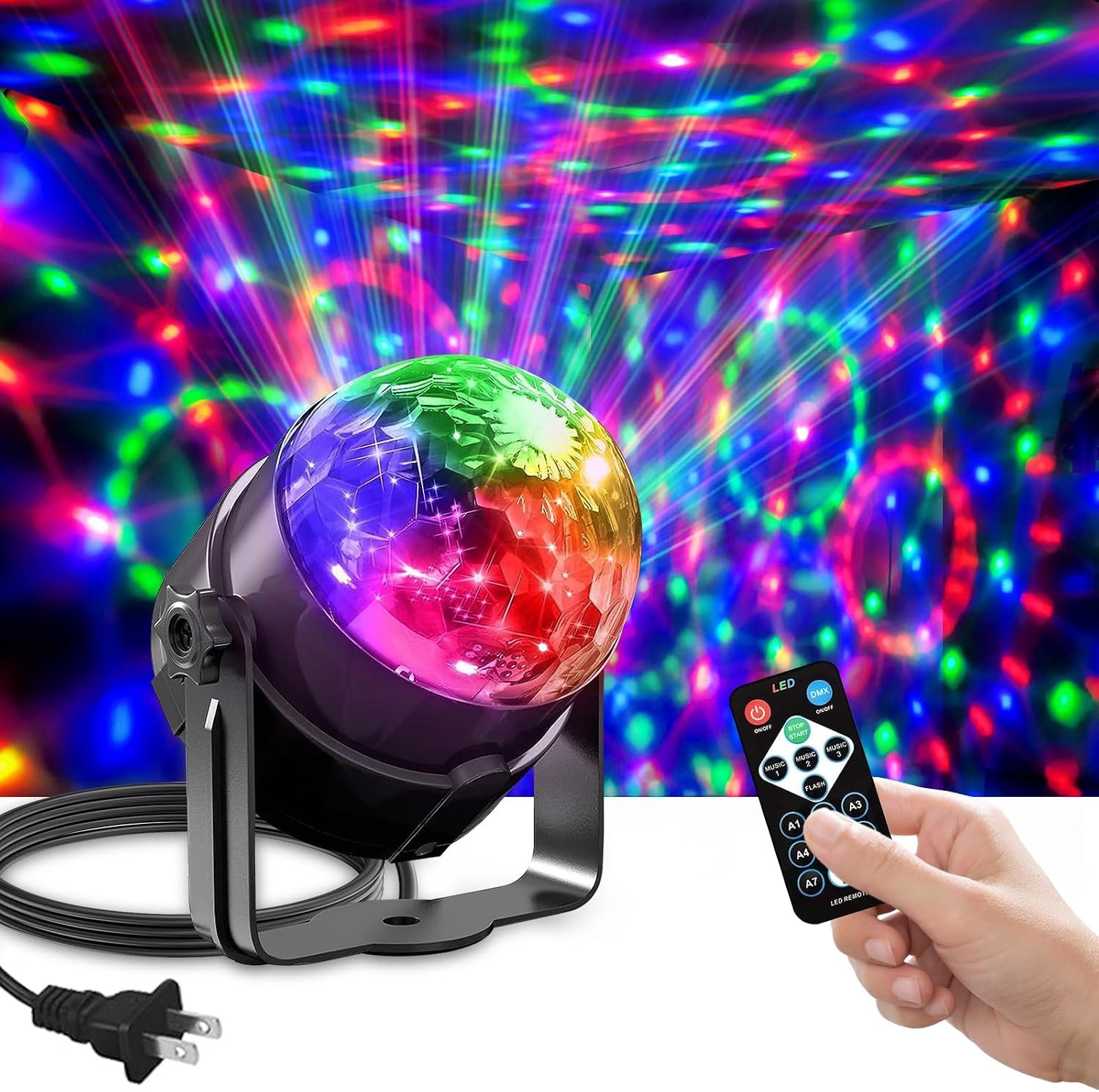Set met stroboscoop, voor feestjes, karaoke, Halloween en kerst.