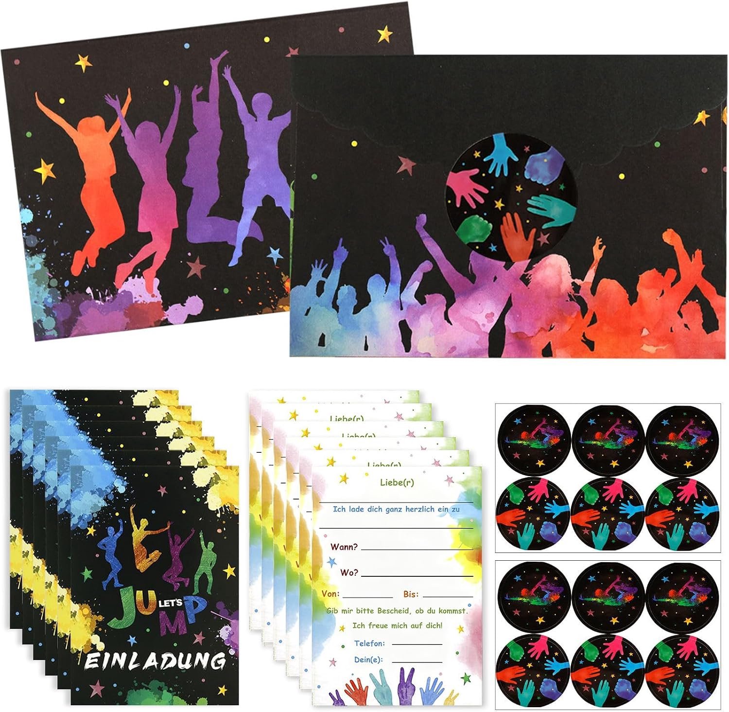 Uitnodigingskaartjes kinderfeest 12 stuks