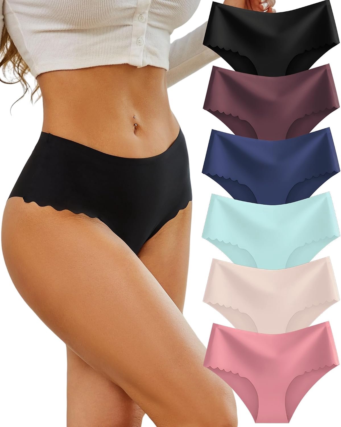 Hoge taille slips, 6-delig