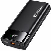 Intra Living Powerbank 30.000 mAh - 22.5W Snellader - LED Display - Fast Charge - 2X USB-C, 1X USB Poort - Zwart