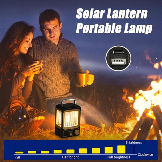 Zonne-energie - Camping Power Bank | Oplaadbare Tuin Lamp, LED Tent Verlichting, Draadloze Decoratieve Verlichting voor Outdoor Tuin，Geschikt voor gebruik buitenshuis in noodsituaties. — afbeelding 2