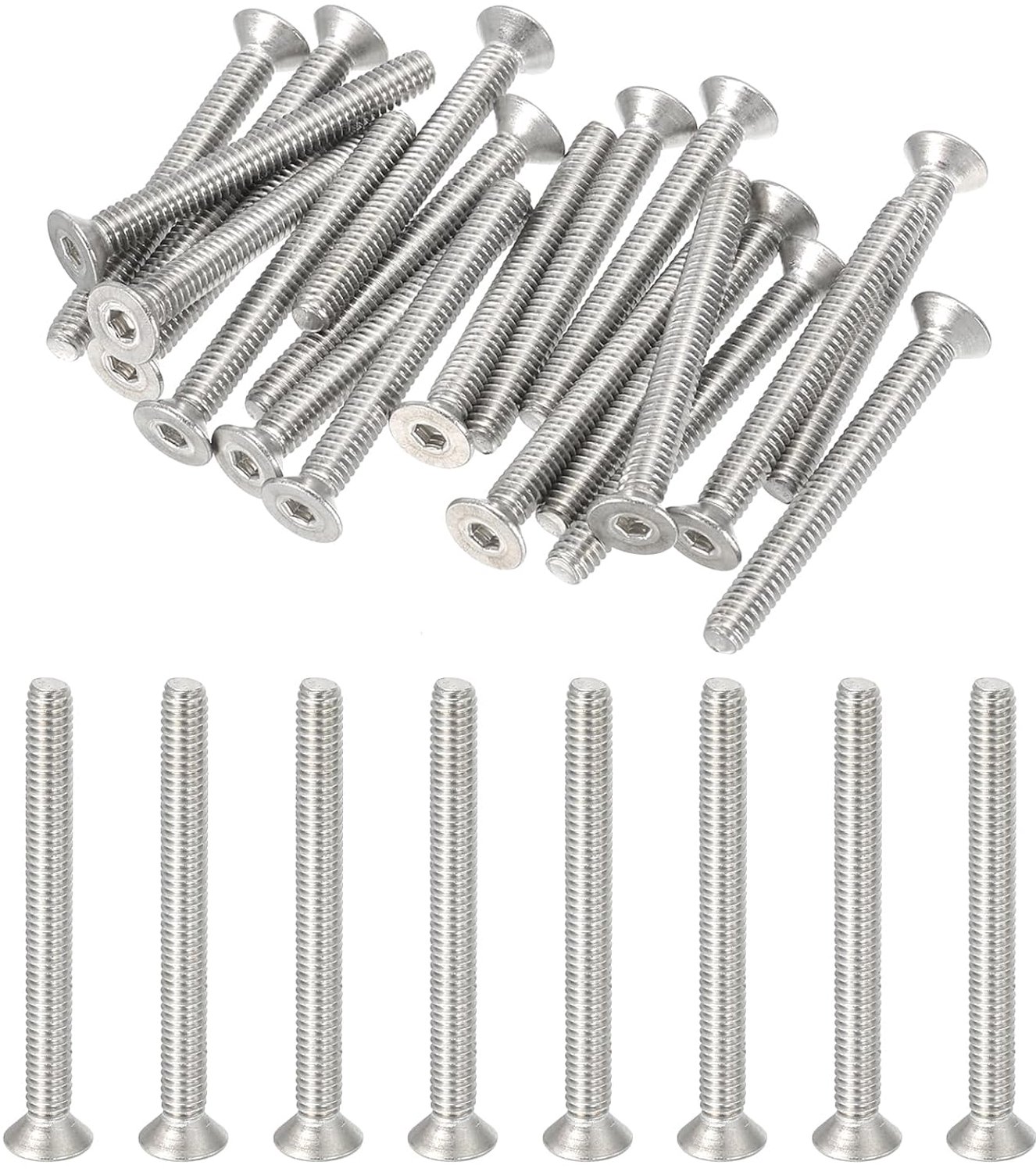platte kopschroeven #8-32 x 1-3/4 inch - roestvrij staal 304 - binnenzeskant - 20 stuks Vemera - Vemera