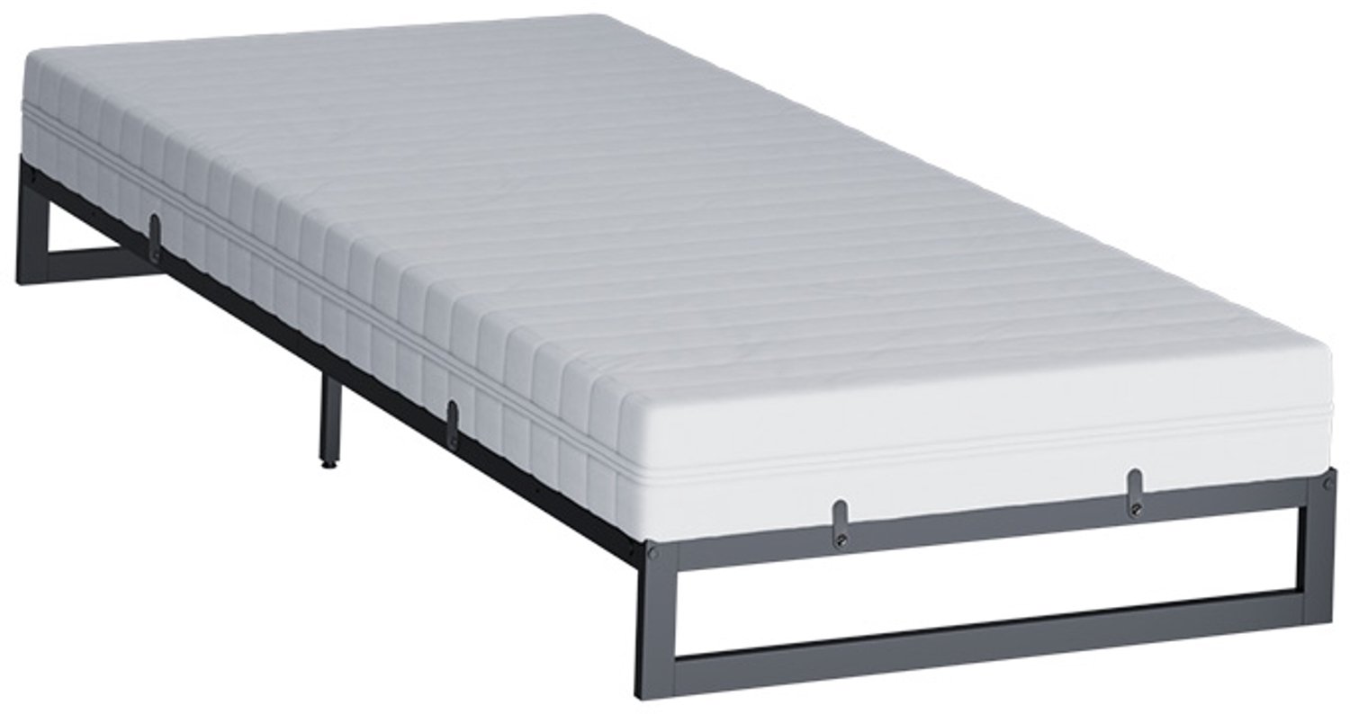 vitalispa Bedframe Lenora, Zwart, 90x200 met matras