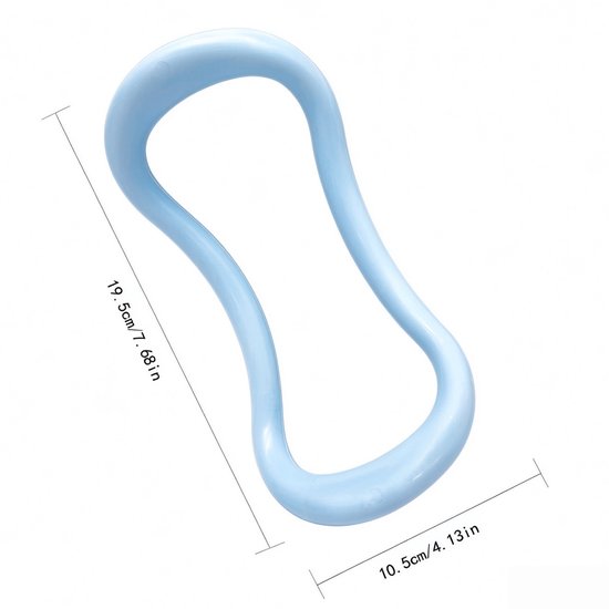 2 stuks - yoga stretchring - pilates ring - yogaring fitness stretch ring - tpe materiaal, flexibel, rekbaar - 19,5 x 10,5 cm - yoga pilates thuis fitness training - roze en blauw — afbeelding 2
