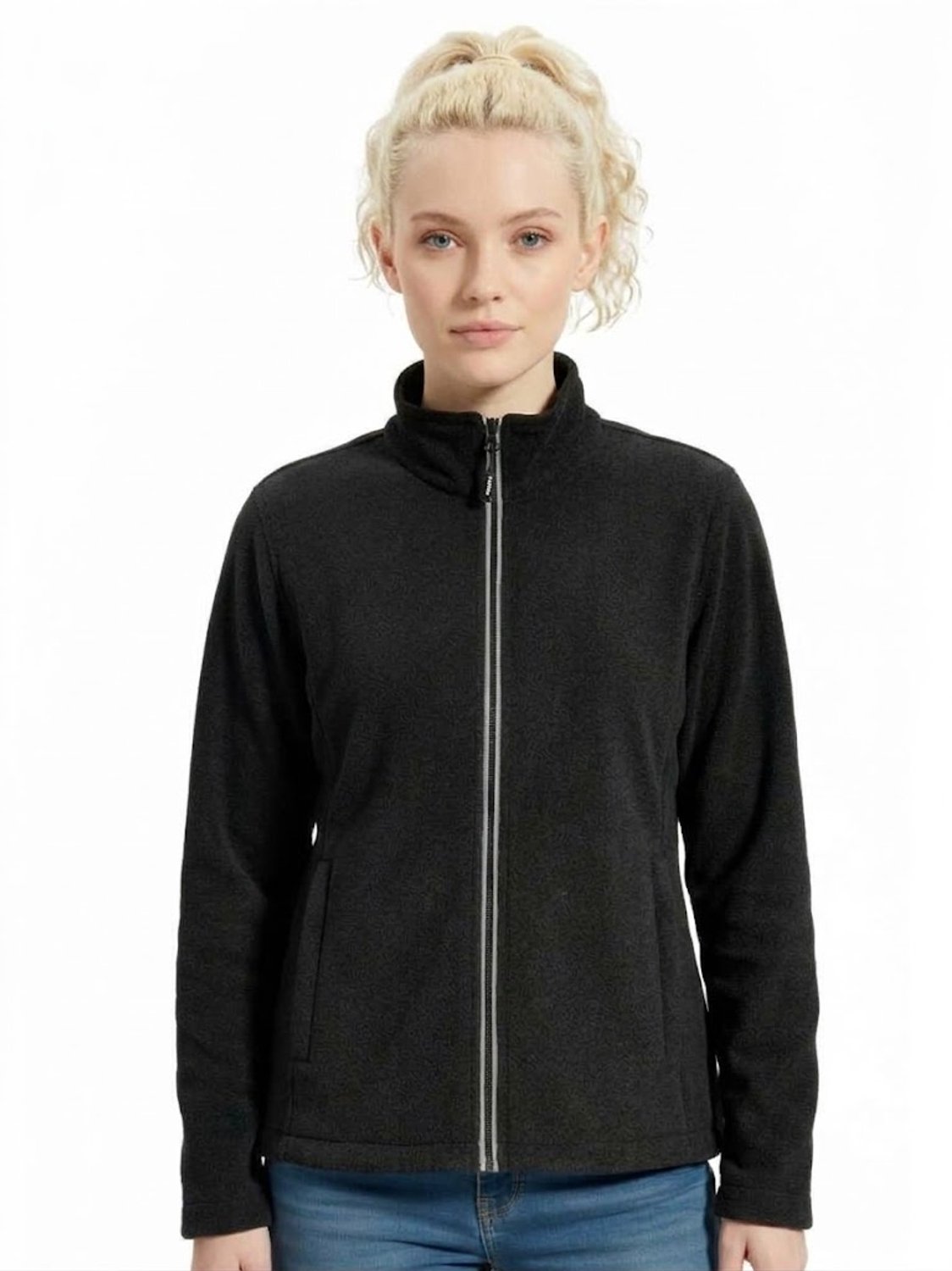 BUBW® Windjack Outdoorjas Warme Fleece Jas Windjack Dames Hardlopen Lichtgewicht Ademend Dames Zwart