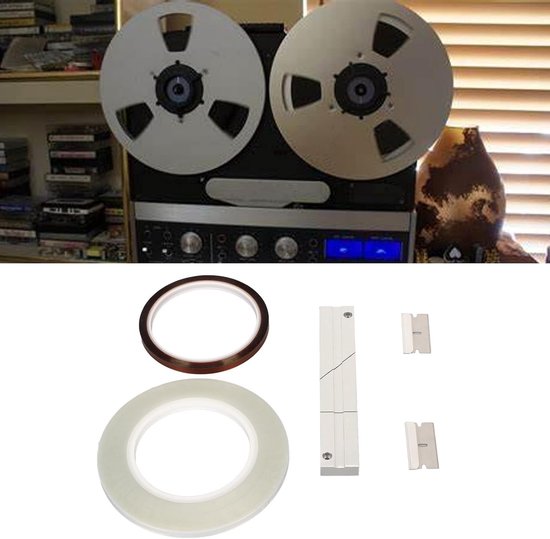 Tape Splicing Set 1/4 Inch - Universele Splicing Tape en Blok Kit voor Reel-to-Reel Recorders met Anodized Afwerking — afbeelding 3