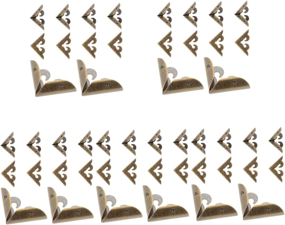5 Sets Boekhoekbeschermers Metalen Fotohoekbeschermers Voor Boeken Decoratieve Hoekbeschermers Voor Boeken Bescherm Boekhoeken 10 Stuks * 5
