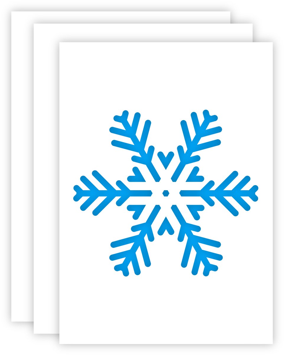 QBIX Sneeuwvlok Sjabloon A5 Formaat Kunststof - Uitsnede 13cm breed