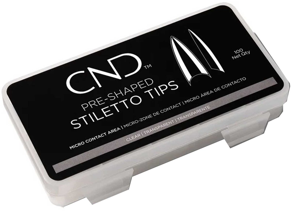 CND - Tips Pre Shaped Stiletto - 100 pcs