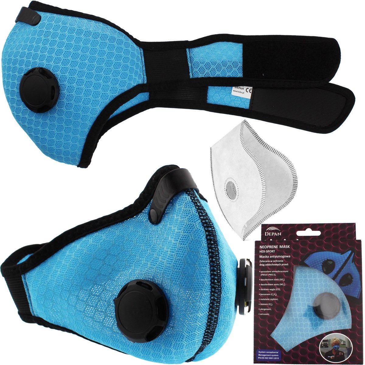 Neopreen Sportmasker met Filter - Ademhalingsbescherming