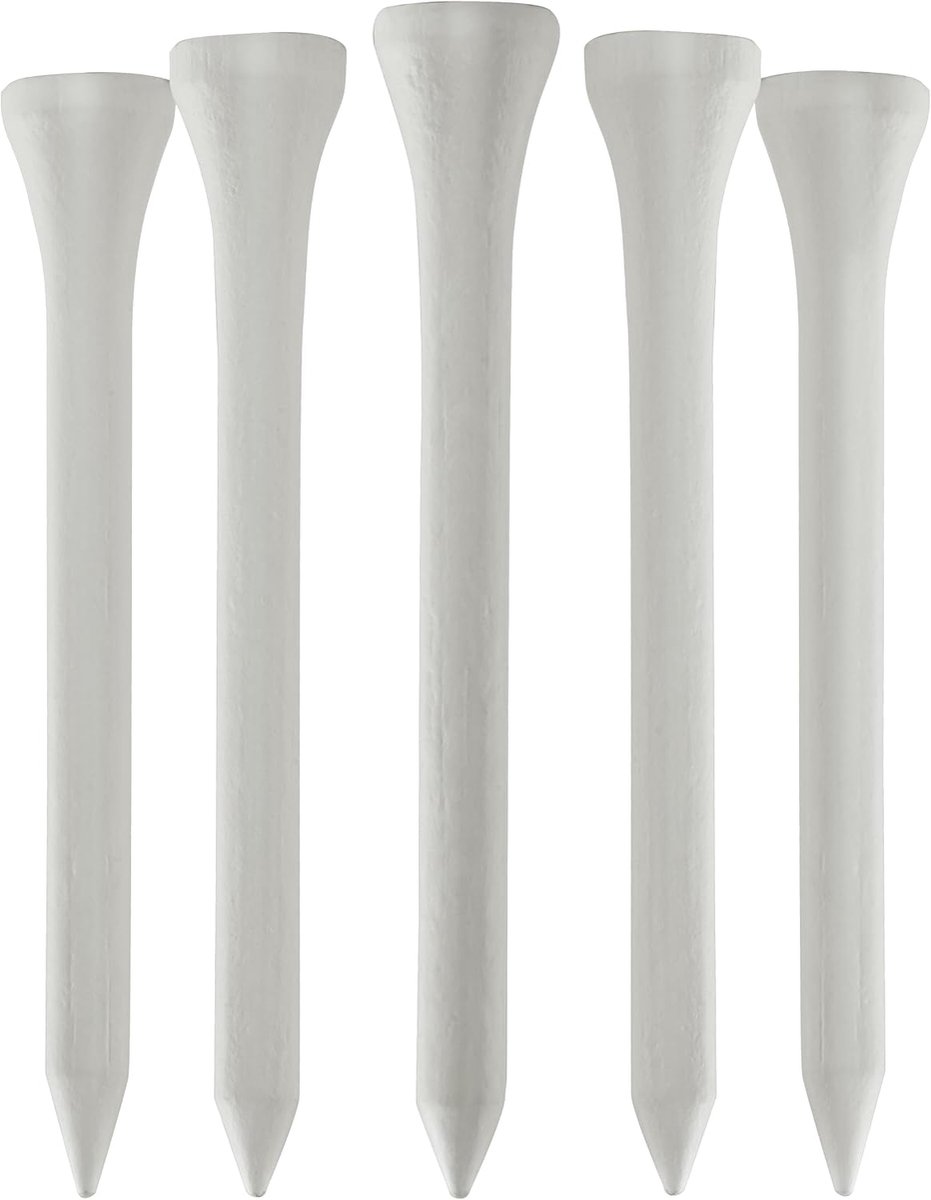 Golf 70 mm 2 3/4" Premium Wit Bamboe Golf Tees Duurzaam Vriendelijk Pakket van 100