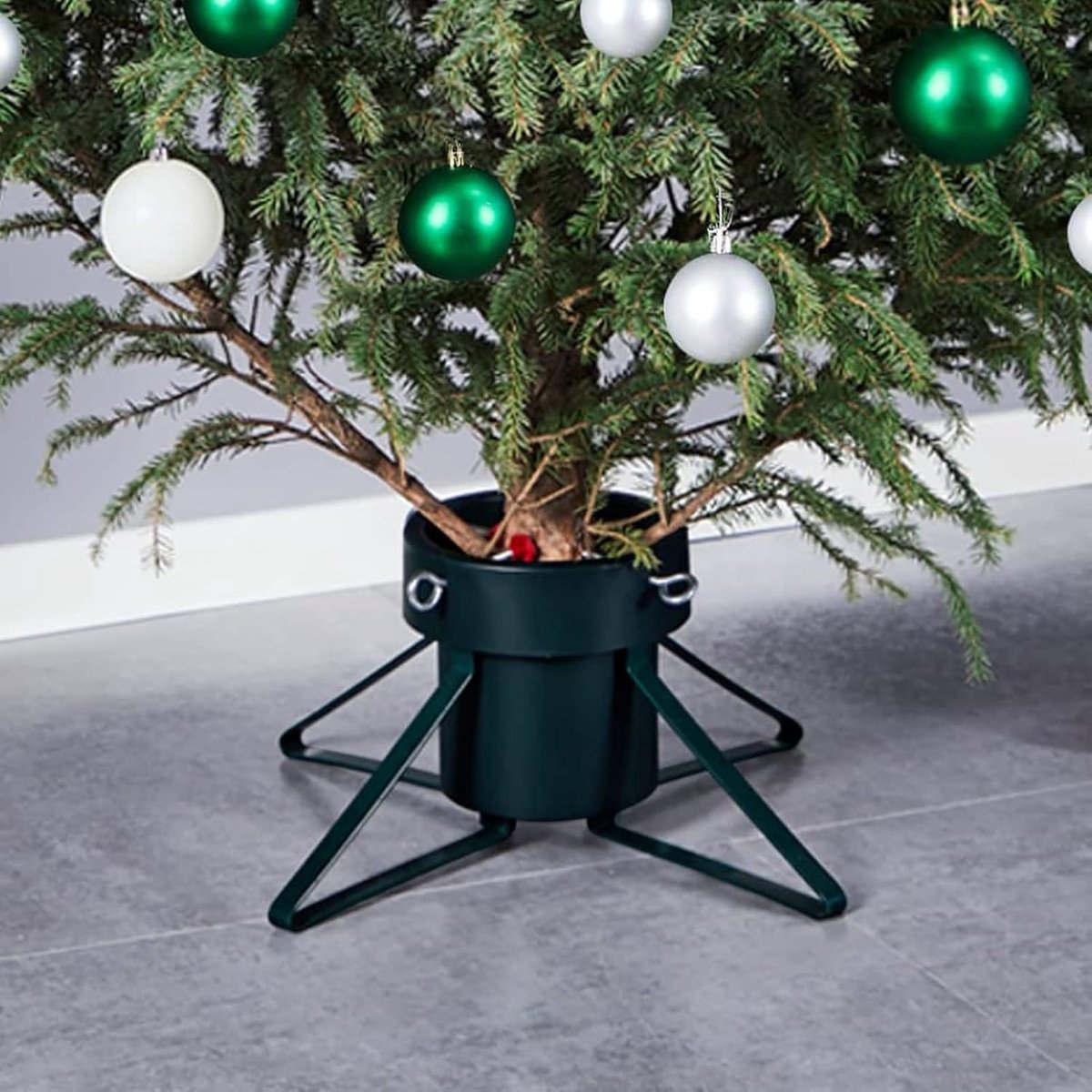 Sokkel voor kerstboom, standaard, kerstboom, basis voor kerstboom, zwart, 46 x 46 x 19 cm
