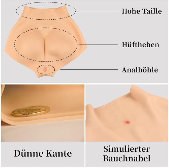 Panties Fake Vagina Short Triangle Can Pee and Inserted for Transgender Drag Queen Crossdresser — afbeelding 4
