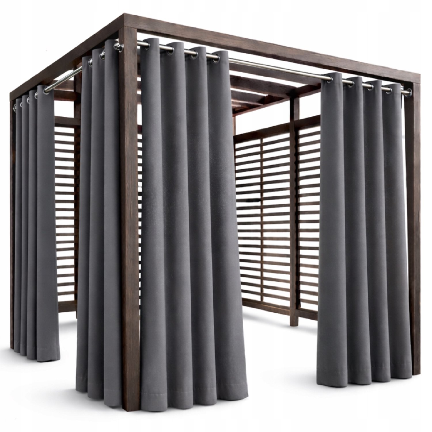 Waterdicht Tuindoek 155x200cm met Ringen - Grijs