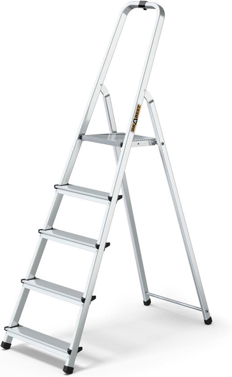 Huishoudtrap - 5 treden - Inklapbaar - Trap - Trap met 5 treden - Trapladder - Opstapje