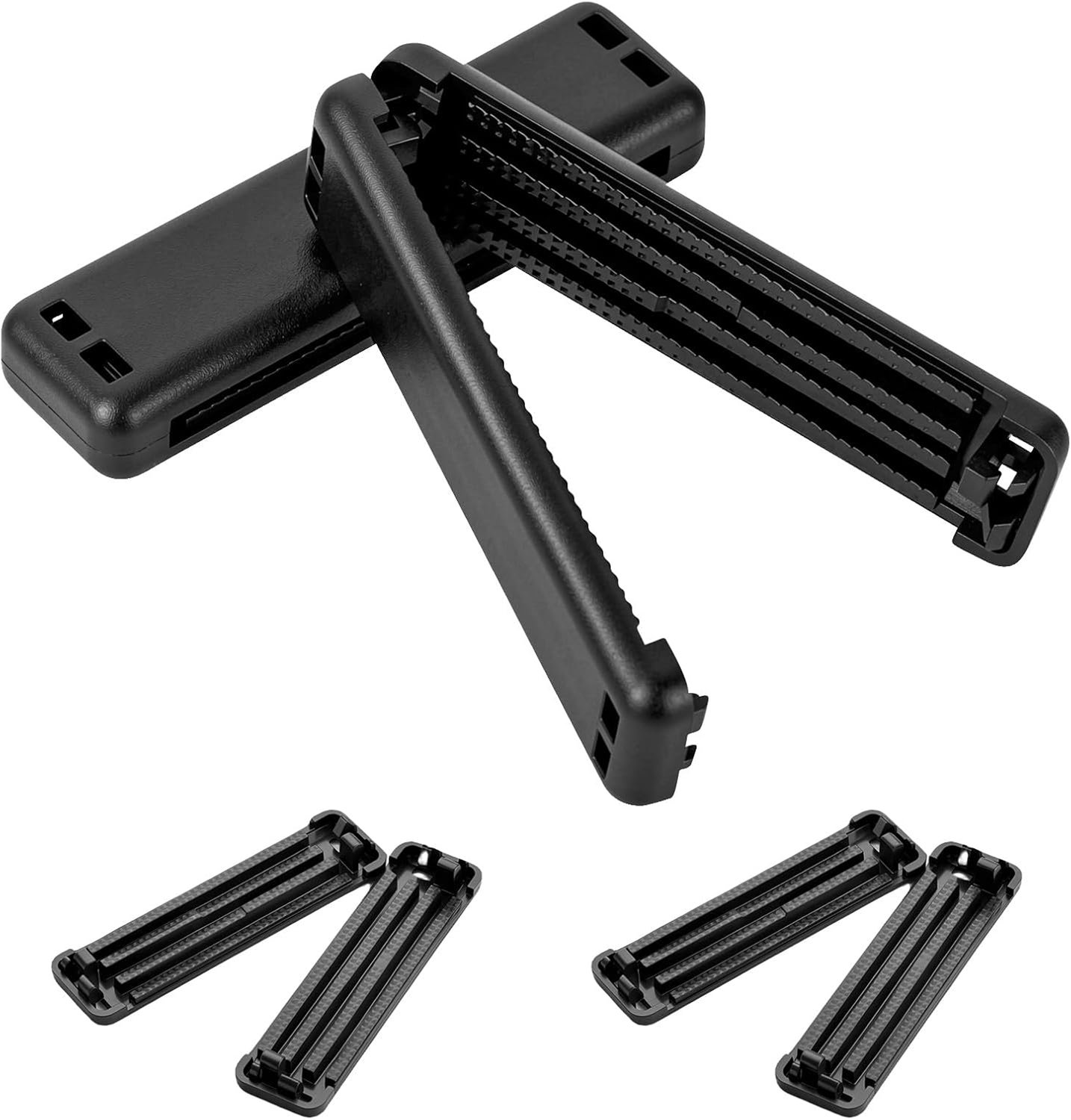 4 stuks veiligheidsgordelclips, veiligheidsgordelversteller auto, universeel, ABS veiligheidsgordelclip, zwart - ShopVlot