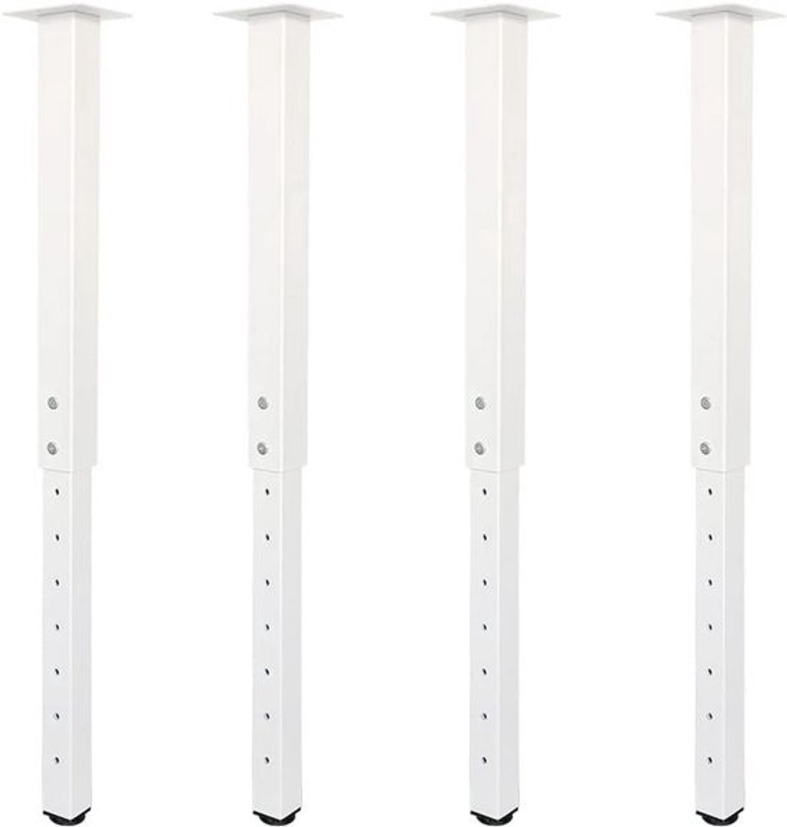 Set verstelbare vierkante tafelpoten - 4 stuks - Hoogte 60-100 cm - DIY-bureauonderstel