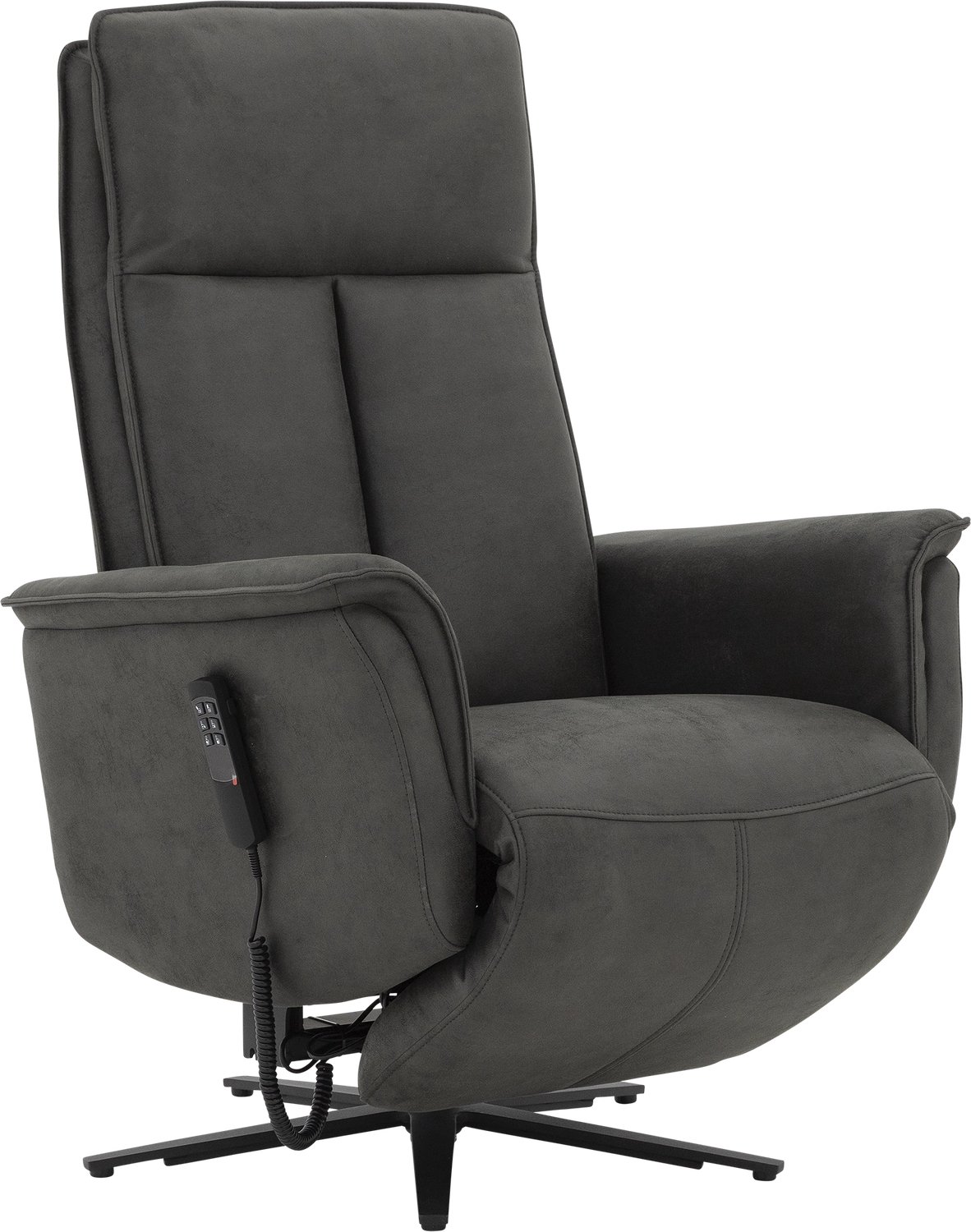 Goossens Relaxstoel Odyssey - Micro Leer - Grijs - Draaibaar - Met Armleuning microleer antraciet 67