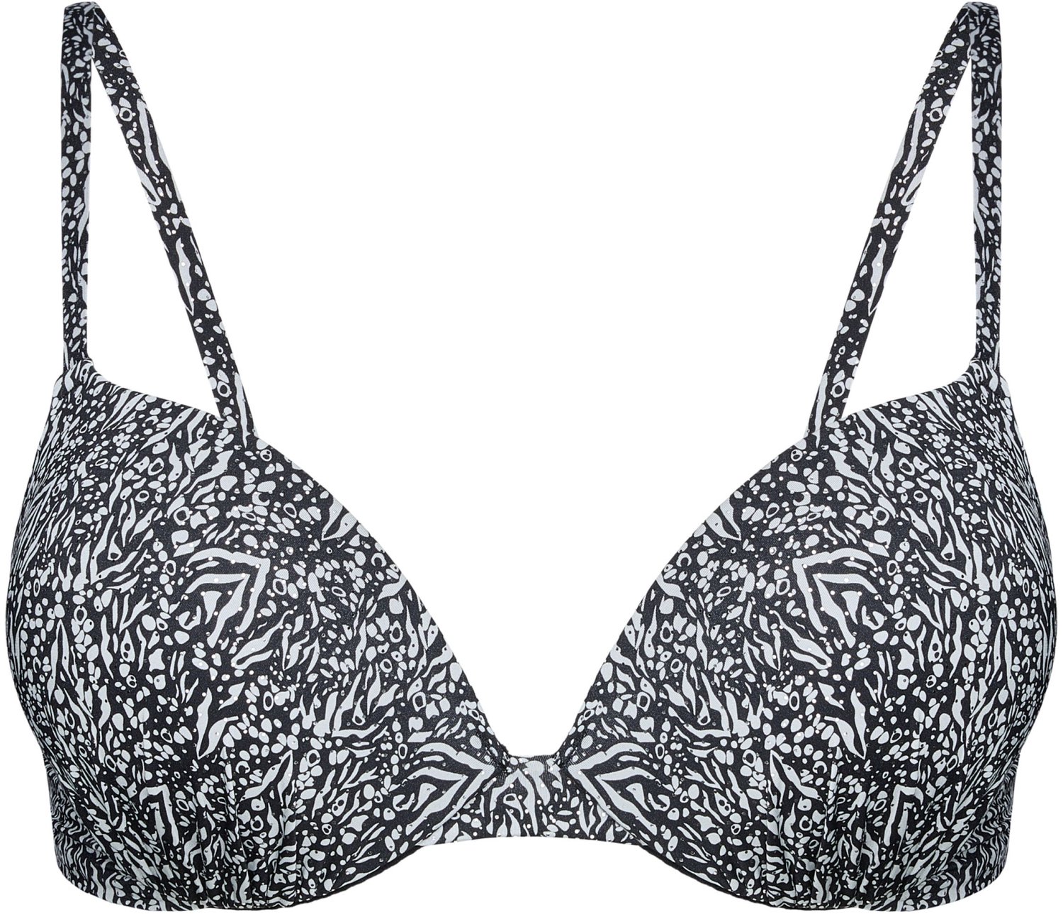 ESOTIQ Antibes - Bikinitopje - Extra push-up - Met beugel - Zwart met wit abstract patroon Zwart;Wit