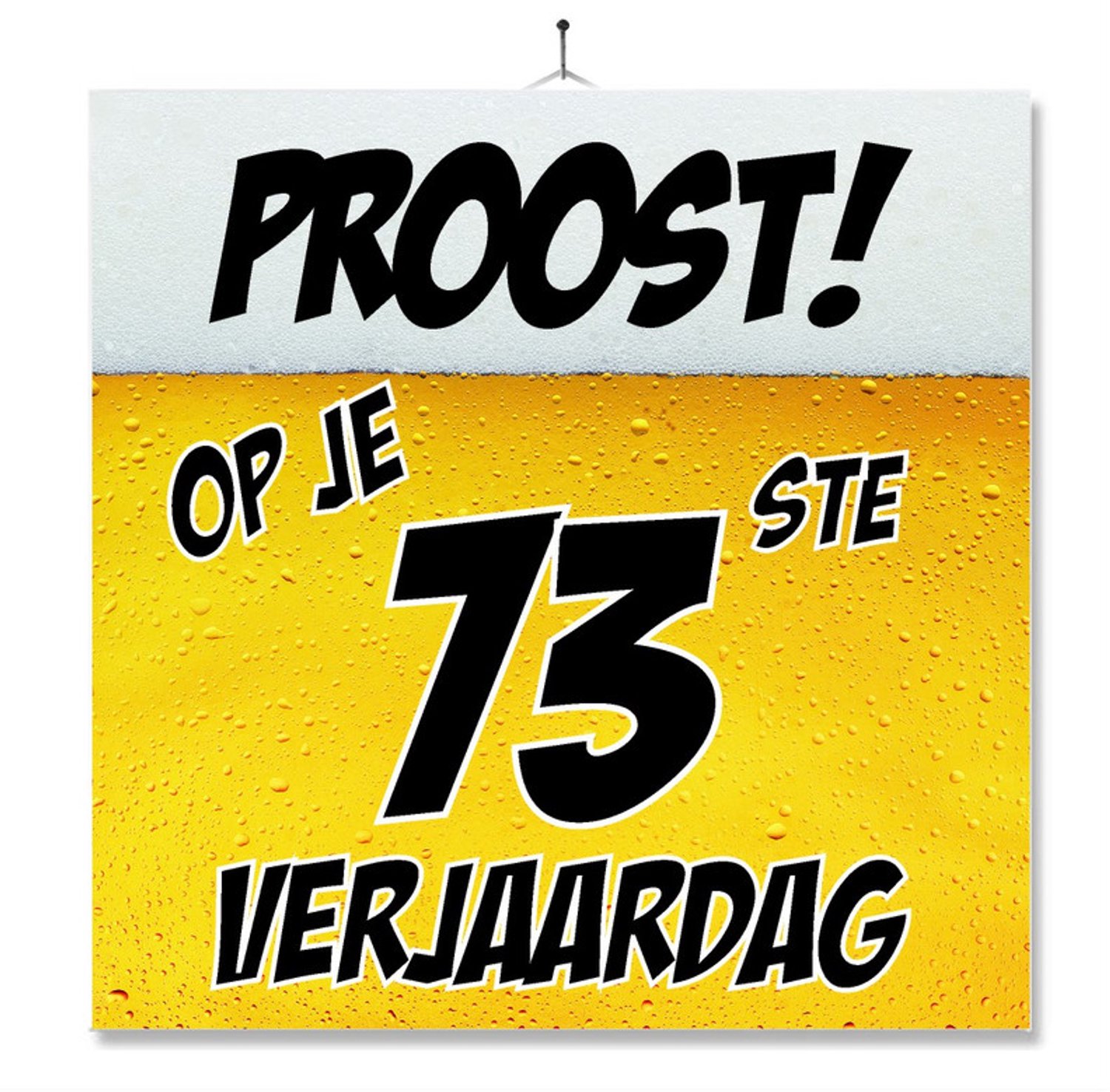 MC Living Tegel Met Opdruk | Grappig | Humor | Verjaardag kado | Proost op je 73ste verjaardag Multi-Color
