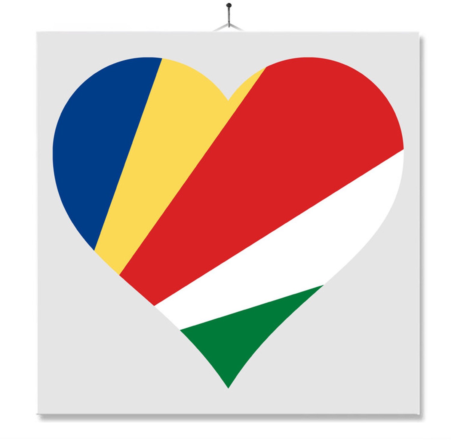 MC Living Tegel Met Opdruk | Hart | Vlag | Seychelles Multi-Color