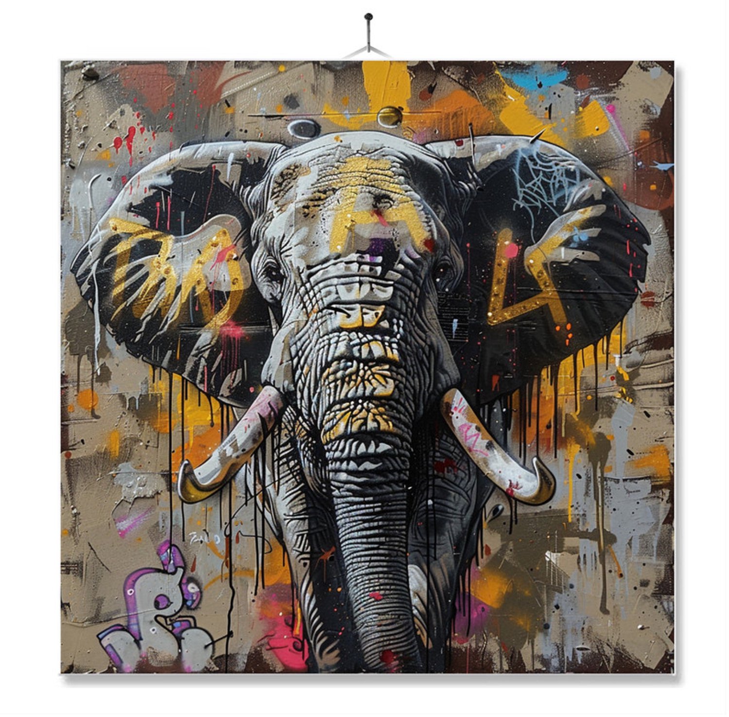 MC Living Tegel Met Opdruk | Geschenk | Art | Kunst | Olifant Ontwerp 2