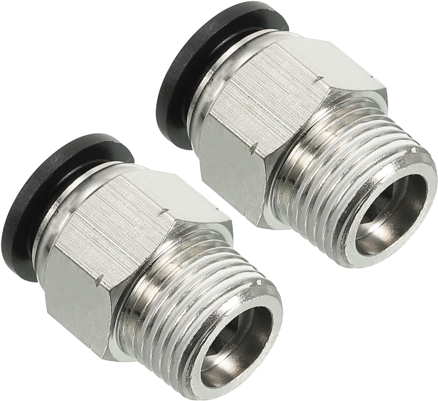 Snelkoppeling 12 mm x 3/8 inch NPT - Vernikkeld messing - 2 stuks voor lucht- en waterleiding - ServiceTopper