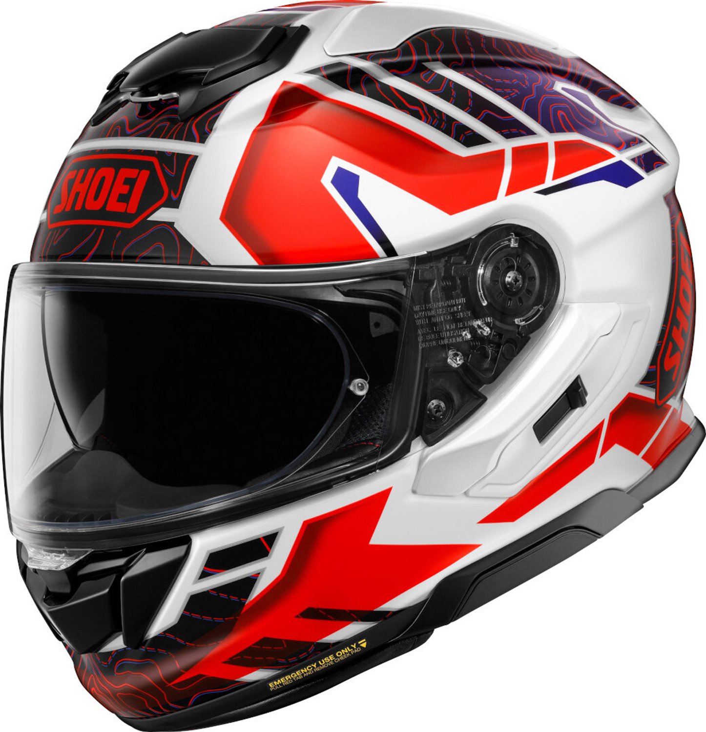 Shoei GT-Air 3 Hike Wit Rood Blauw Integraalhelm - Helm