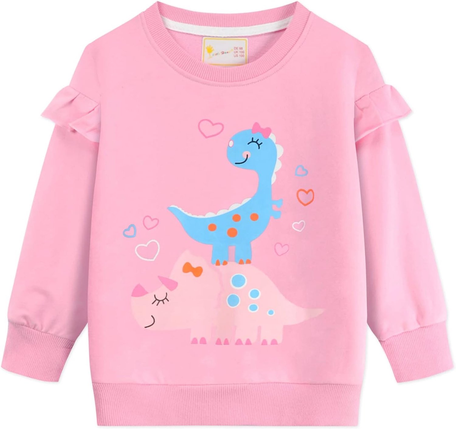 Sweatshirt voor meisjes, lange mouwen, katoen, warm, 1-7 jaar, maat 92-122