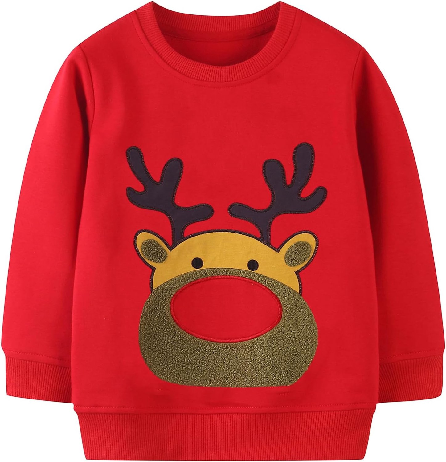 Kersttrui voor jongens met rendier en kerstman 1-7 jaar