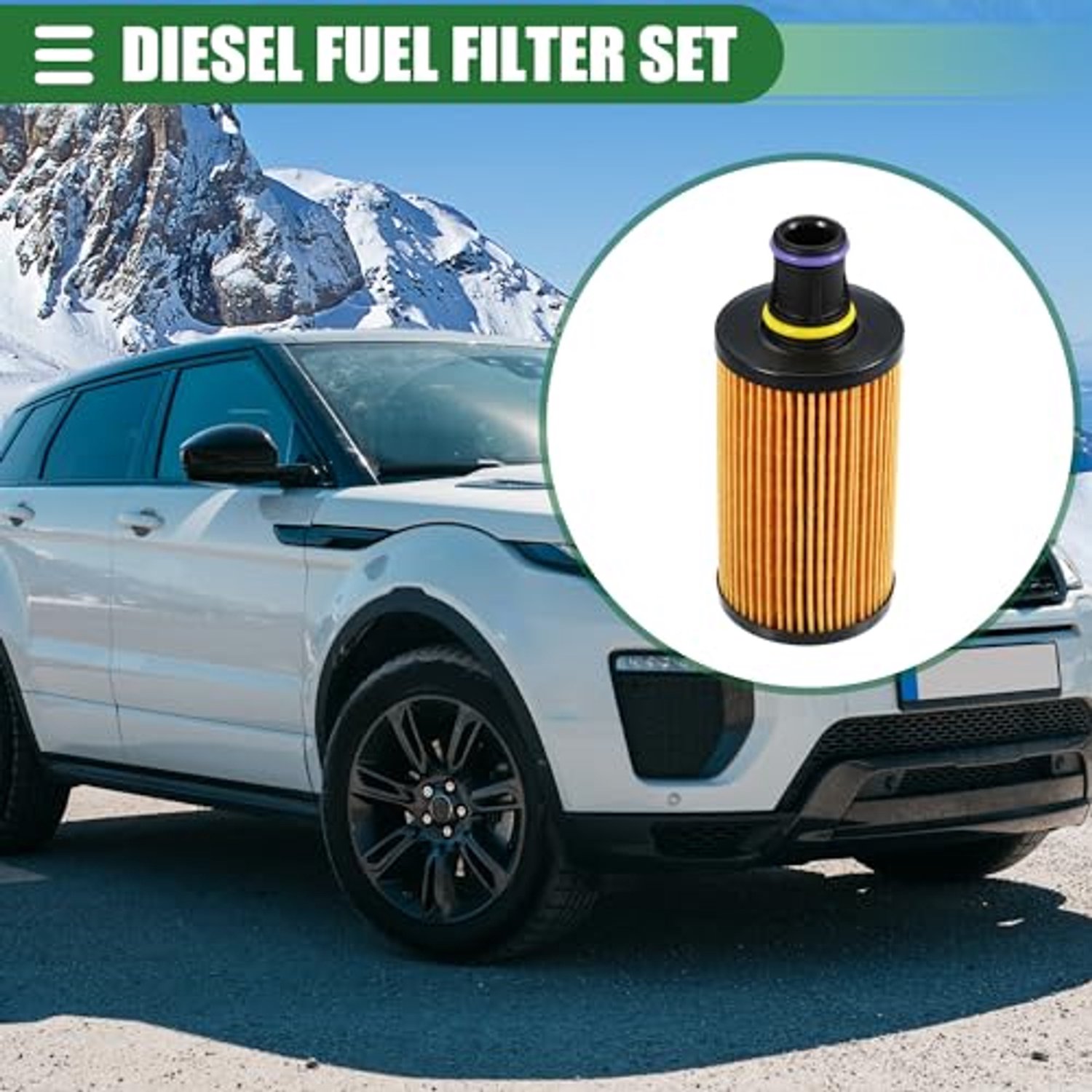 Motorolie Filter voor Land Rover Defender 2019-2022 - Met Pakking - Geel