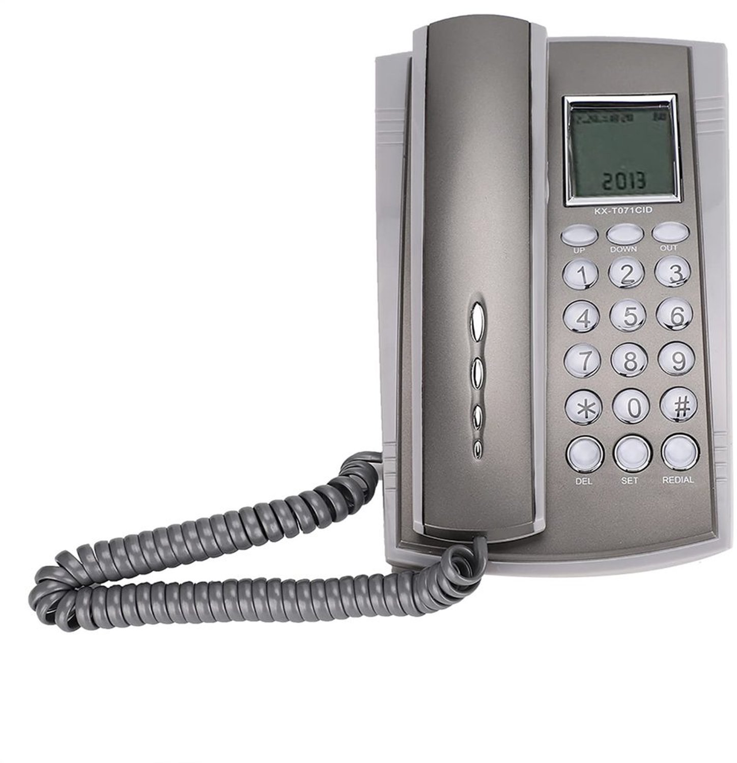 Bedrade Telefoon met Nummerherkenning - Vaste Telefoon - Aan de Muur Monteerbaar - Voor Thuis/Hotel - Grijs