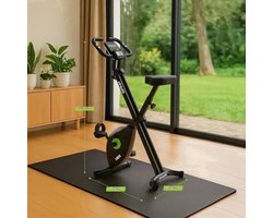 Hometrainer Inklapbaar - Magnetisch Weerstandssysteem - 150 Kg Max Belastbaar Gewicht - Zwart Metaal - Binnengebruik Ergometer