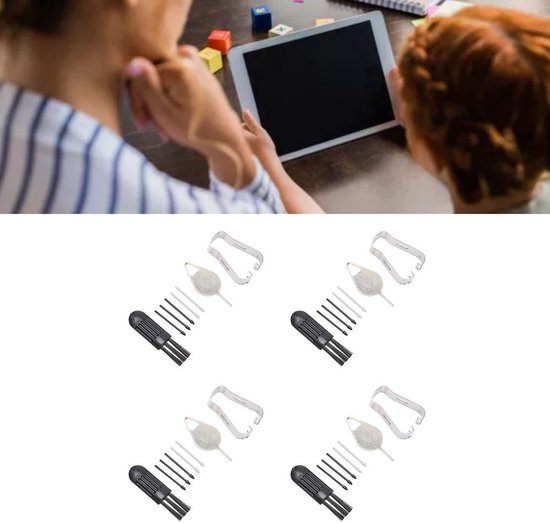 Stylus Penpunten Vervanging - 20 Vervangende Vullingen - 4 Penclips - 4 Verwijderpennen - 4 Reinigingsborstels - Duurzaam ABS Materiaal — afbeelding 2