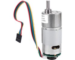 Gear Motor 12/24V 10-1500RPM - Eccentrische Uitgangsas - 37mm Diameter - Stabiele Prestaties - All-Metalen Materiaal - Geschikt voor Slimme Apparaten