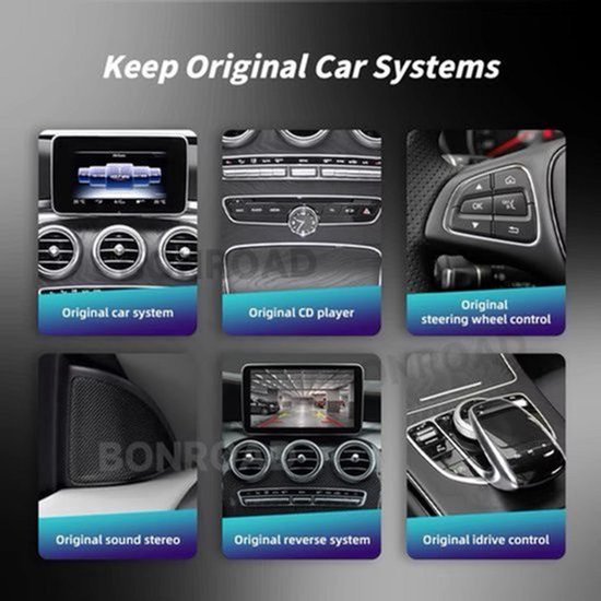 Bluetooth Ontvanger Draadloze CarPlay Adapter - NTG 4.0 Systeem - Voor Benz C GLC W205 - Met Android Auto - Auto Multimedia Interface — afbeelding 5