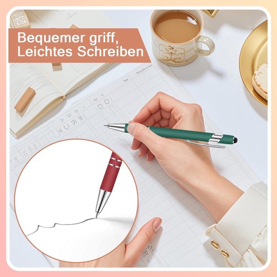 Set van 14 2-in-1 Balpennen met Stylus en 28 Navullingen — afbeelding 3