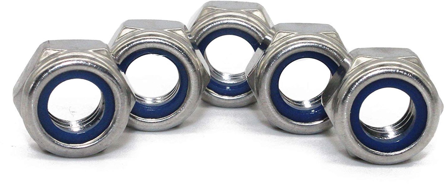 Set van 50 M8 RVS Lock Nuts DIN 985