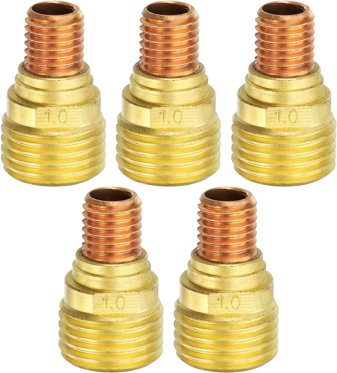 Collet body 45V42 - 0,04 inch - koper - geschikt voor TIG-lasbranders WP-9/20/25 - 5 stuks - m-winkel