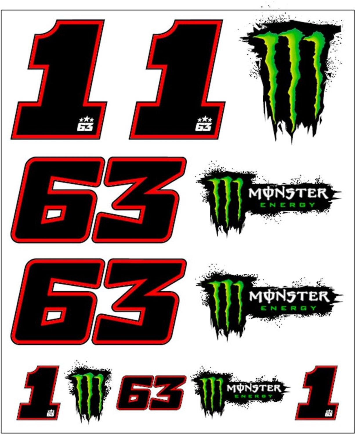 Dual Monster Bad Sticker - Multicolor - Eén maat