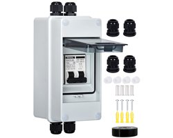pv zekeringsautomaat, PV systeem DC scheidingsschakelaar IP65 stroomonderbreker zonne-installatie, 500 V, 10-63 A, 2-pilog DC schakelbeveiliging (15A)