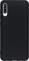 Samsung Galaxy A70 Hoesje Siliconen - iMoshion Color Backcover - Zwart