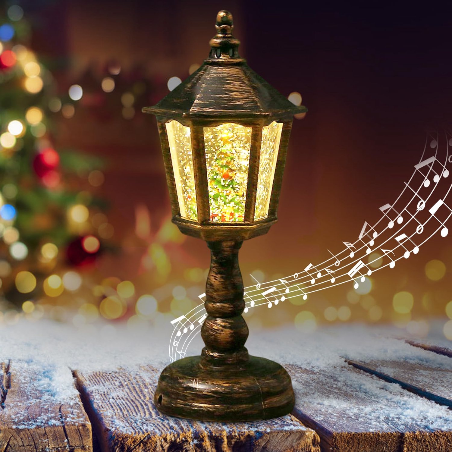 LED Kerstlantaarn met Muziek en Licht voor Feestelijke Decoratie