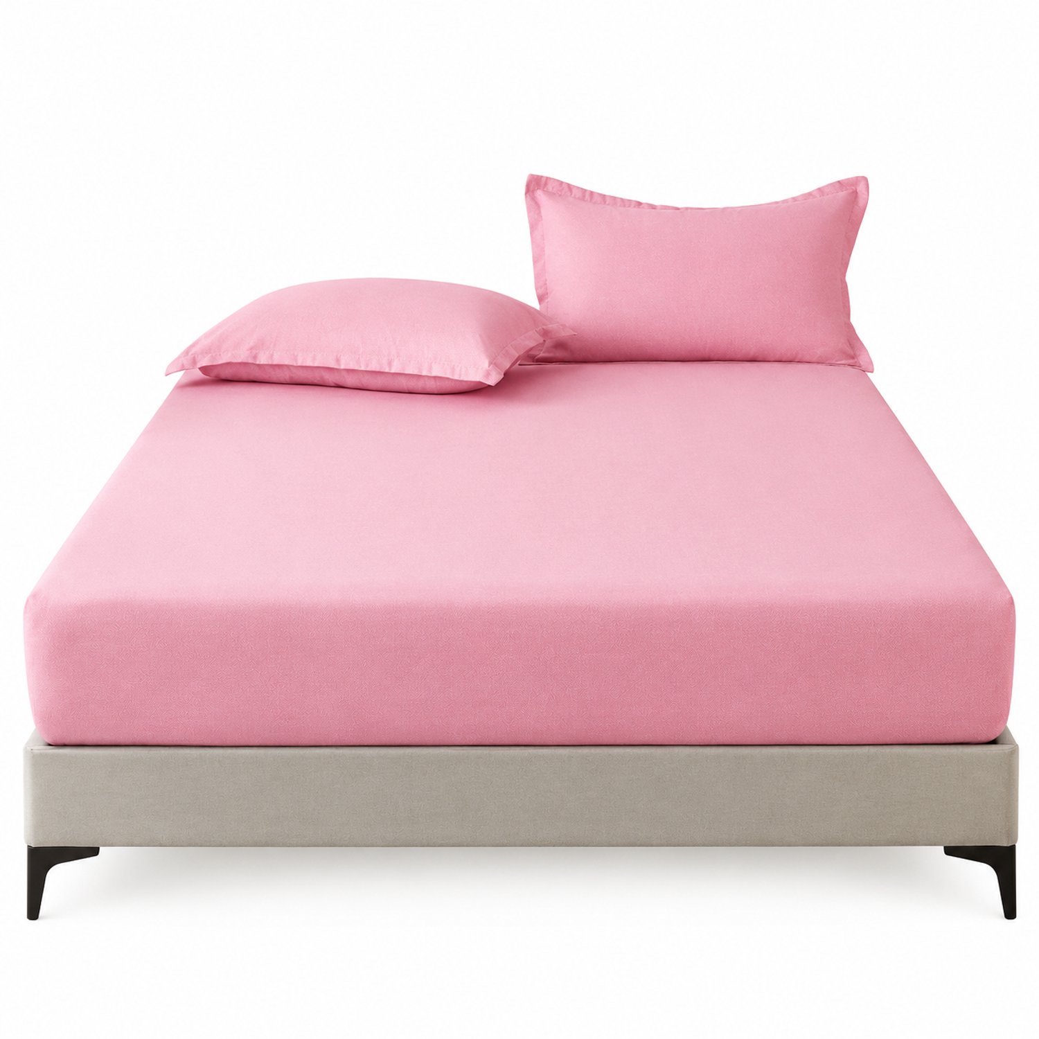 SWGOTA Driedelige beddengoedset lichtroze - hoeslaken 120 x 200 cm van polyester met 2 kussenslopen